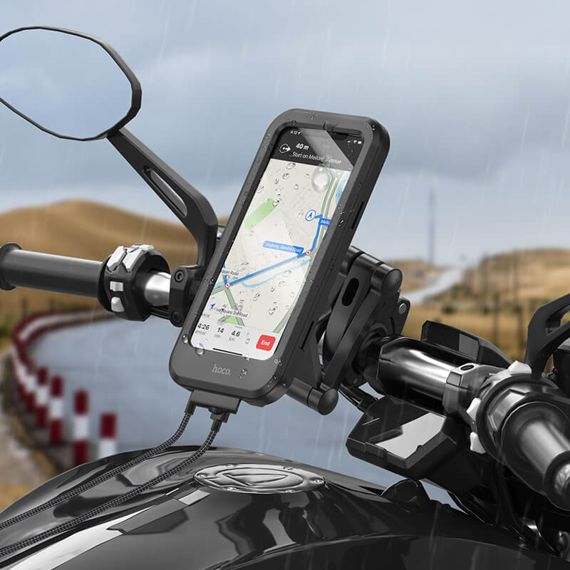 Waterproof Motorcycle Bicycle Holder - Black