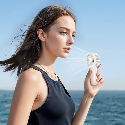 Portable Electric Fan w/ Handheld & Desktop Stand