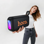 20W Bluetooth Speaker w/ LED Light, IPX4 Waterproofing, 3000mAh Battery, FM
