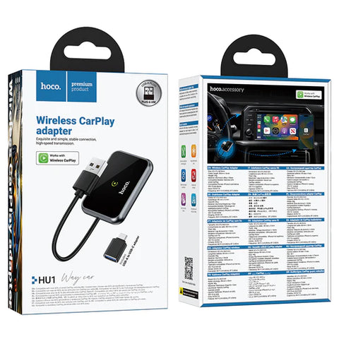 Wireless Adaptor for Apple Car Play w/ USB-A & USB-C Plug