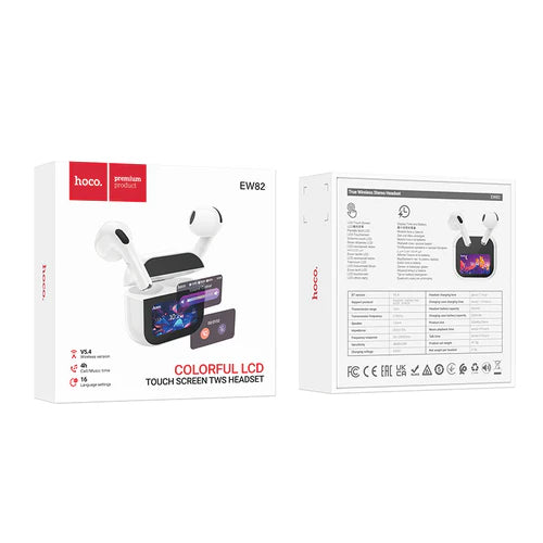 TWS Earbud w/ LCD Touch Screen, 4 Hours