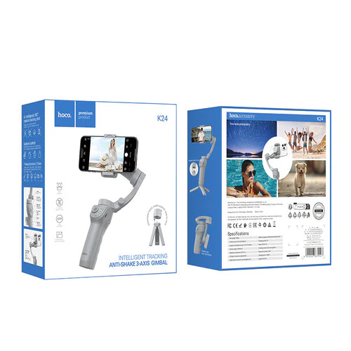 Automatic Face Tracking 3 Axis Smart Gimbal with LED Fill Light