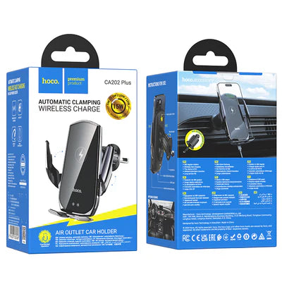 15W Automatic Clamping Wireless Charging Air Vent Car Mount