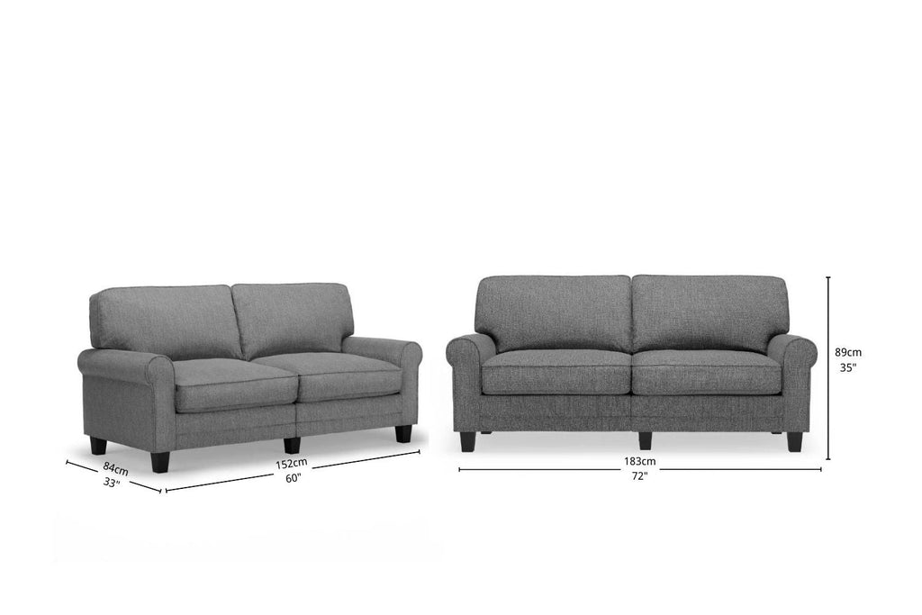 Bella 3 Seater Fabric Sofa