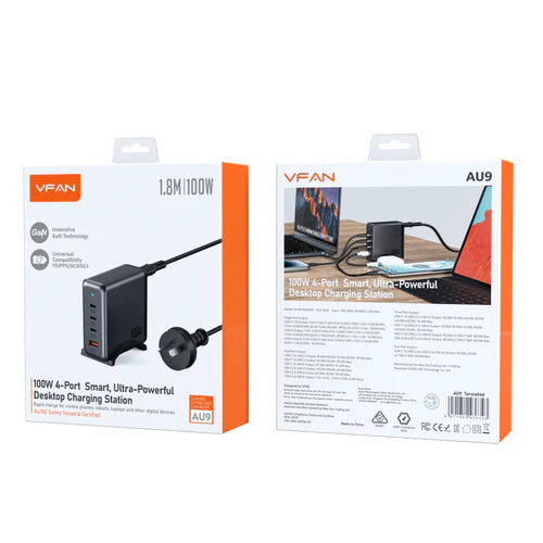 100W 4-Port PD GaN Ultra Fast Desktop Charging Station