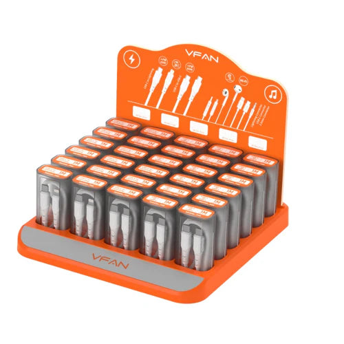 USB Cable Retail Set Pack with USB C to Lightning x 15, USB C to USB C x 15