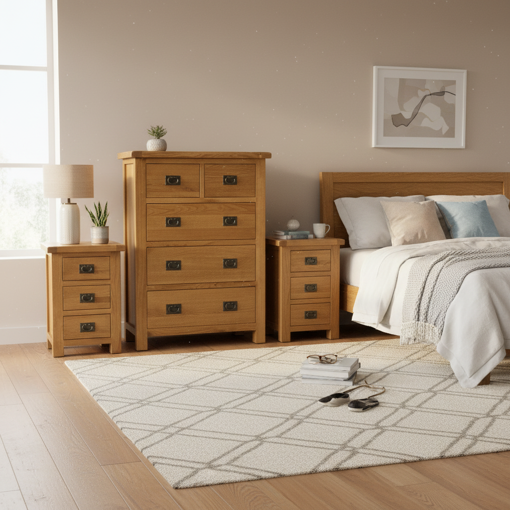 Oak Bedroom Suite - Set of 3