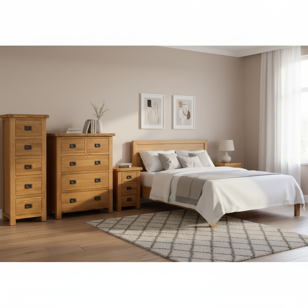 Oak Bedroom Suite - Set of 4