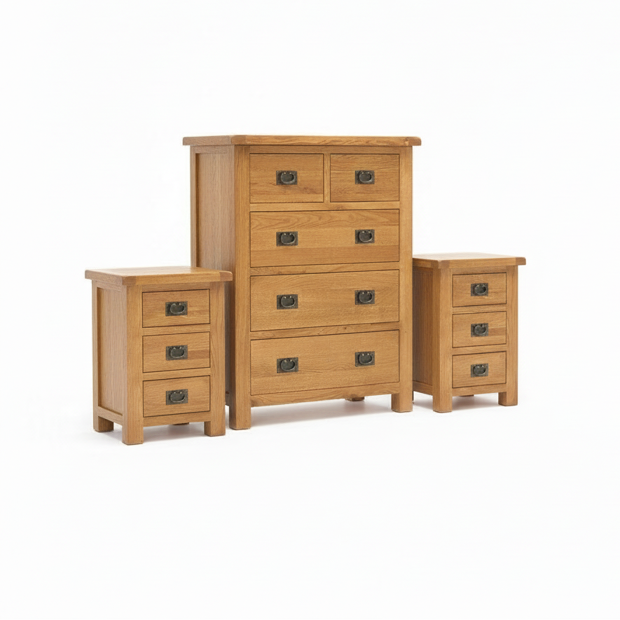 Oak Bedroom Suite - Set of 3