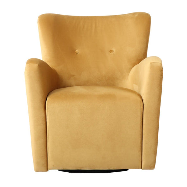 Cairo Swivel Armchair - Gold Velvet