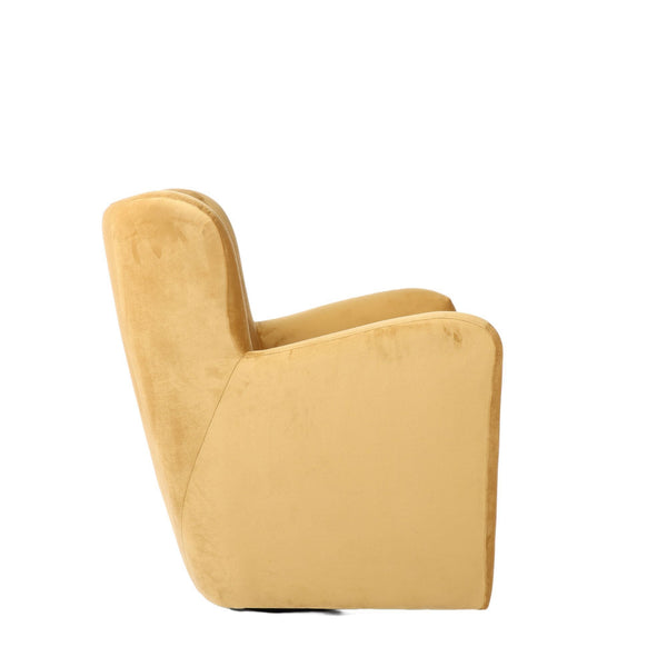Cairo Swivel Armchair - Gold Velvet