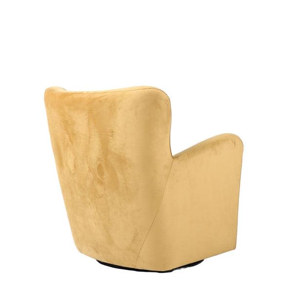 Cairo Swivel Armchair - Gold Velvet