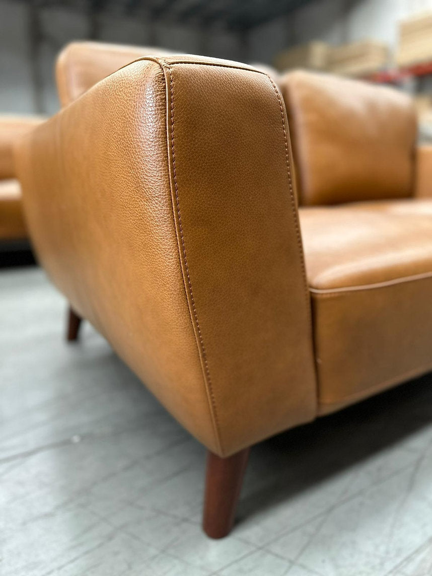Roberto 2.5 Seat Tan Leather Sofa