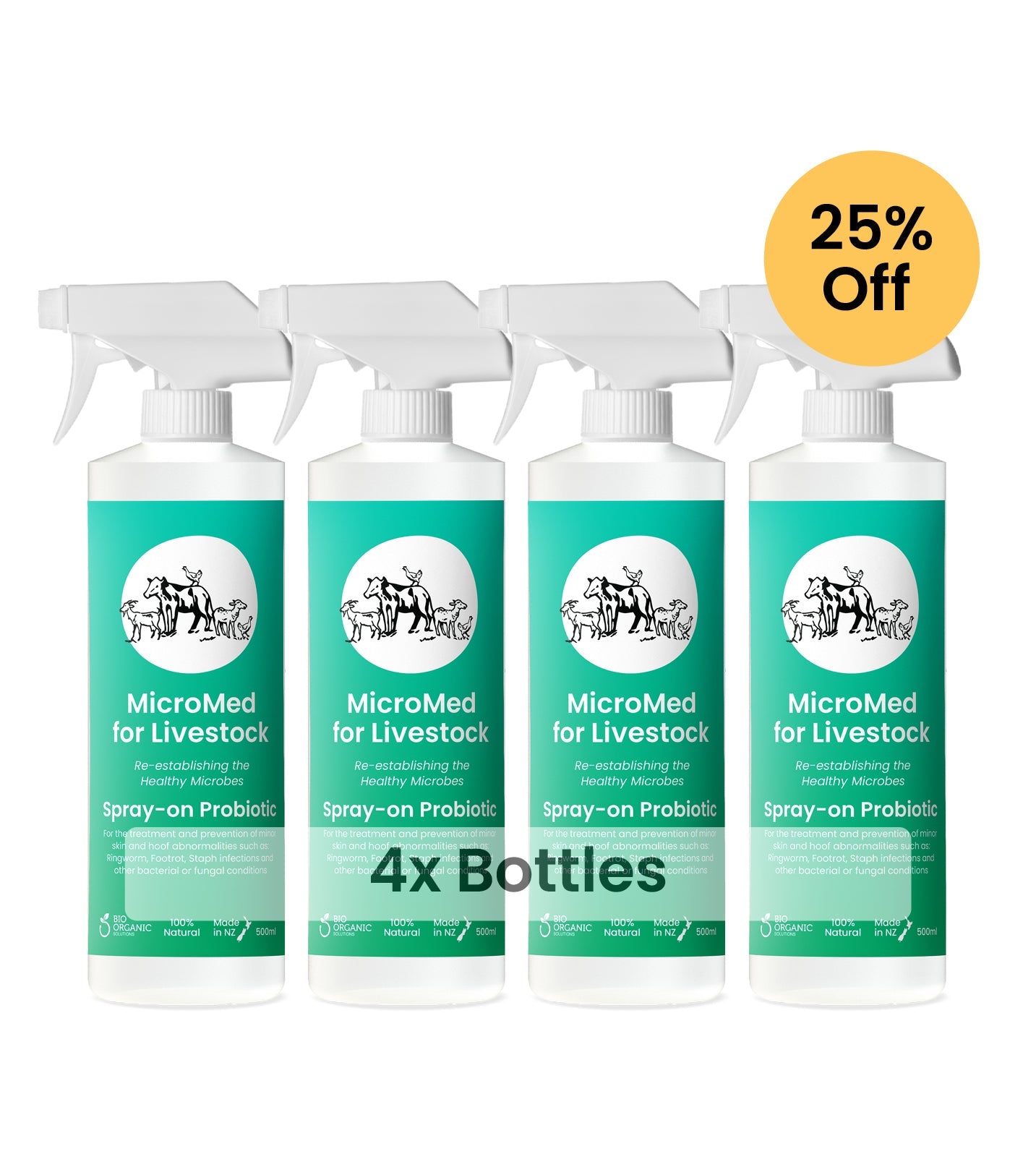 MicroMed for Livestock Acute Care – 500ml 4 for 3 Bundle