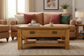 Oak Coffee Table with One Drawers