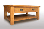 Oak Coffee Table with One Drawers