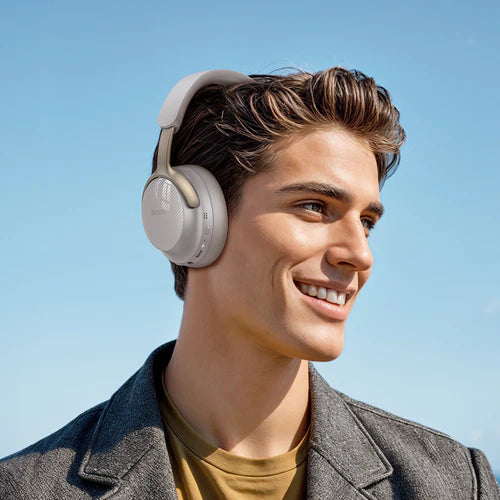 Premium Bluetooth Headset w/ 90 Hours, ANC Noise Cancelling, Light Weight Comfort Fit