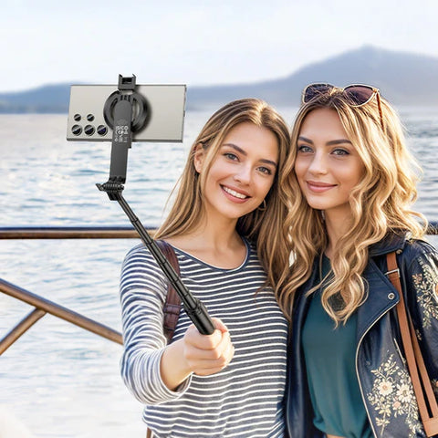 Premium Bluetooth Selfie Stick w/ 1.5m Tripod, V5.2 Remote, Magnetic Phone Holder