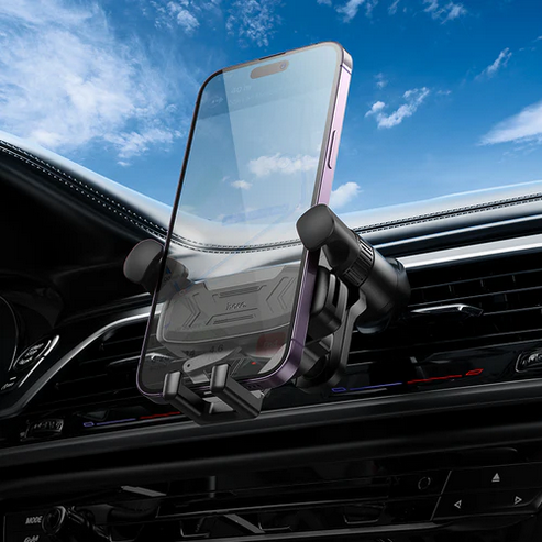 Retractable Air Vent Phone Holder w/ Stable Hook Locking