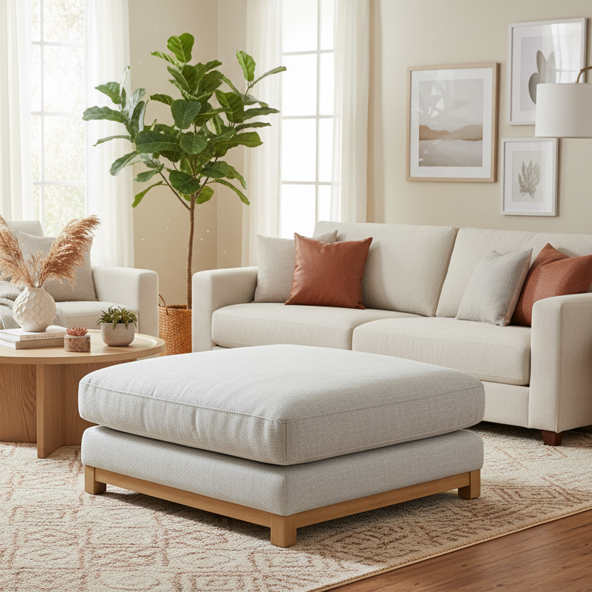 Harmony Large Ottoman - Grey