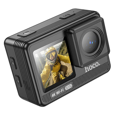 Sports Camera - Stabilization Anti Shake, 30M Waterproof, Front & Back Dual Screen