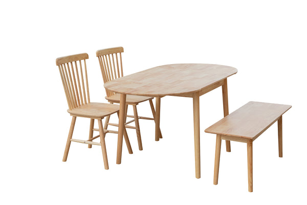 Orlando Drop Leaf Dining Table with Bench & Chairs