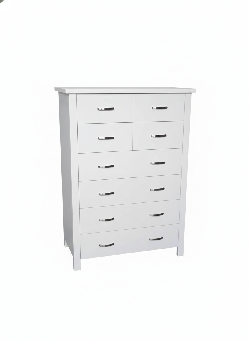 Patty 8 Drawers Tallboy - White