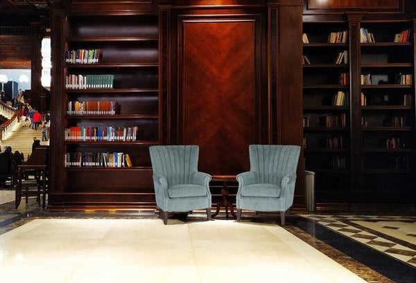 Wingback Armchair - Teal Blue