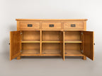 Oak Buffet Table 3 Door & 3 Drawers