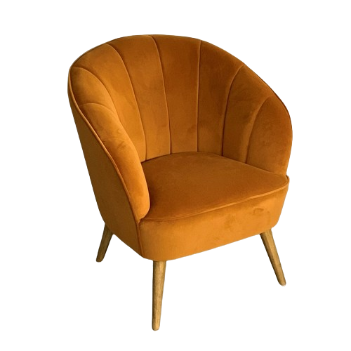 Gemma Velvet Armchair - Tan