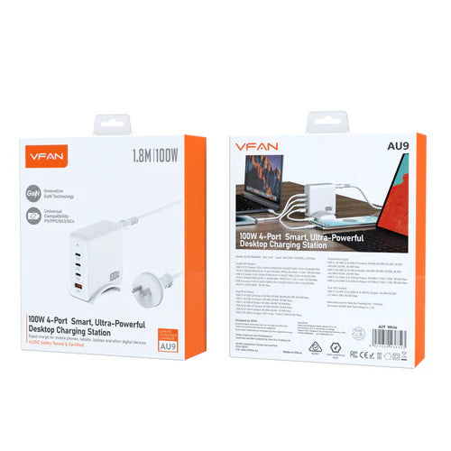 100W 4-Port PD GaN Ultra Fast Desktop Charging Station