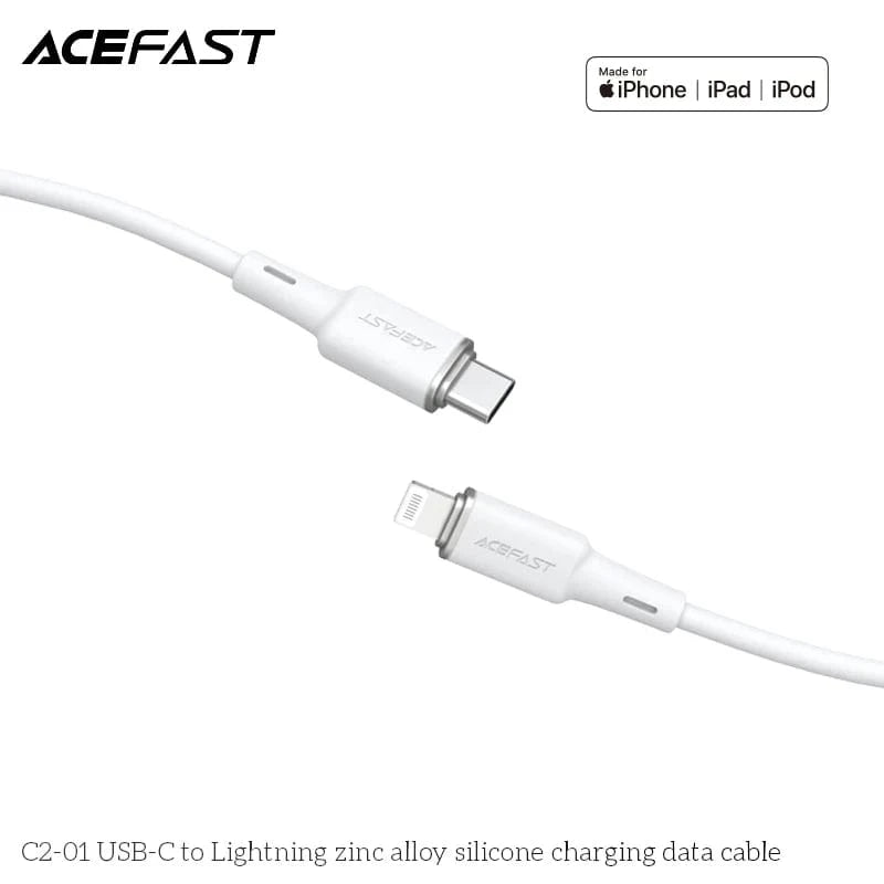 Acefast mobile phone accessories Zinc Alloy Soft Silicone Data Cable