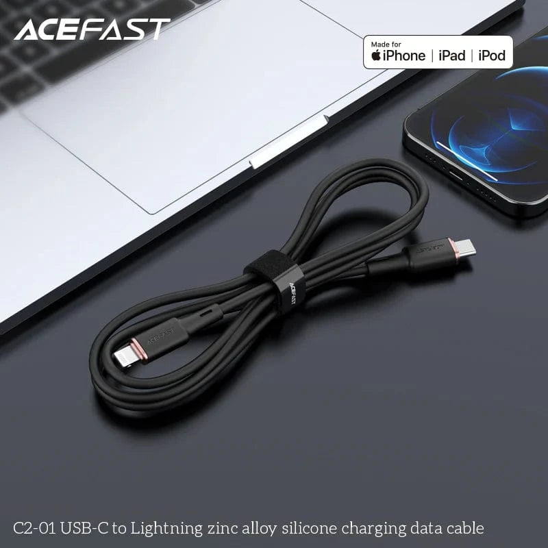 Acefast mobile phone accessories Zinc Alloy Soft Silicone Data Cable