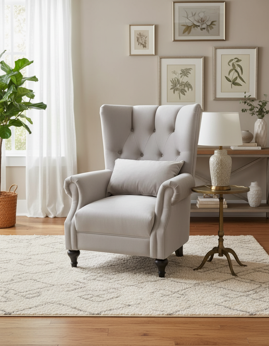 Villa Tufted Back Armchair