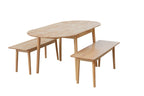 Bro Deals Kitchen & Dining Furniture Sets Orlando Drop Leaf Dining Table with Two Bench