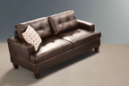 BroDeals 2 Seater Sofa Knollwood 2 Seater Faux Leather Sofa - Brown