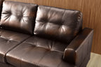 BroDeals 2 Seater Sofa Knollwood 2 Seater Faux Leather Sofa - Brown