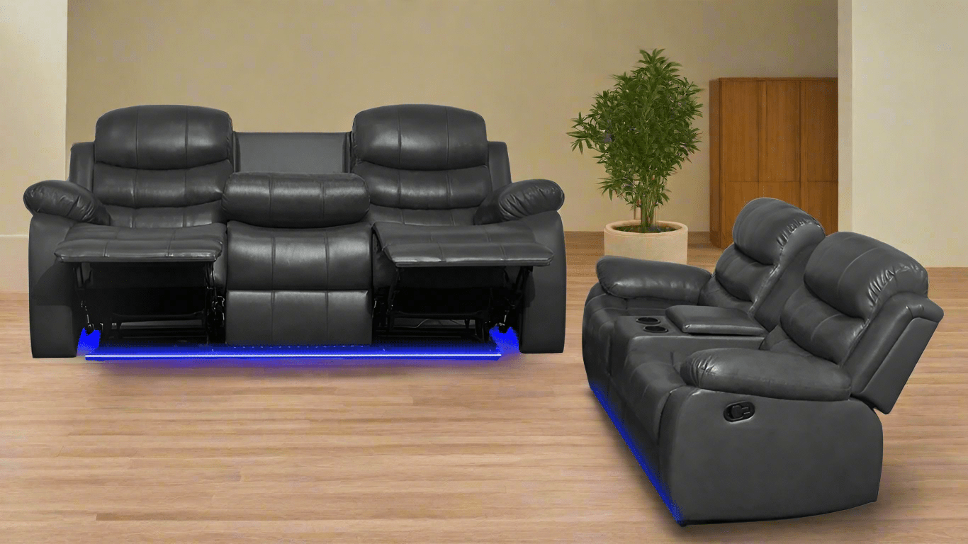 BroDeals 3 seater Sofa Gavin Manual Recliner 3+2 Seater Sofa with Console