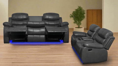 BroDeals 3 seater Sofa Gavin Manual Recliner 3+2 Seater Sofa with Console