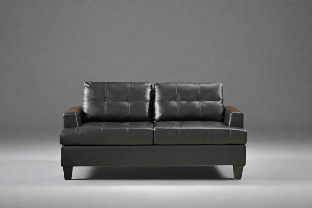 BroDeals 3 seater Sofa Knollwood 3 Seater Faux Leather Sofa - Black