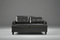 BroDeals 3 seater Sofa Knollwood 3 Seater Faux Leather Sofa - Black