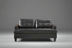 BroDeals 3 seater Sofa Knollwood 3 Seater Faux Leather Sofa - Black