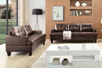 BroDeals 3 seater Sofa Knollwood 3 Seater Faux Leather Sofa - Brown