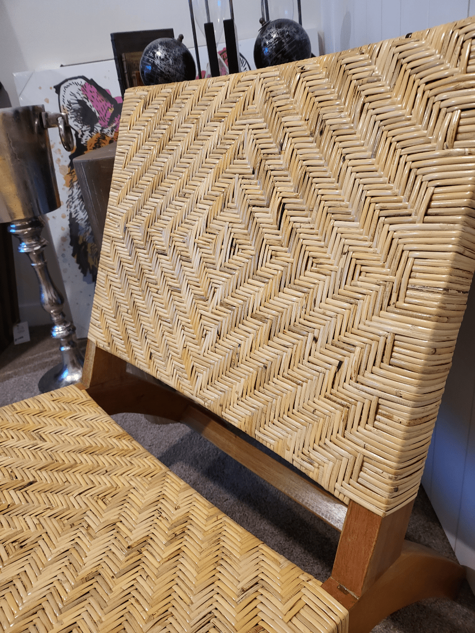 BroDeals Arm Chairs, Recliners & Sleeper Chairs Casual Chair - Teak & Rattan