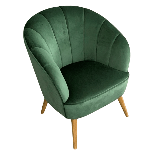 BroDeals Arm Chairs, Recliners & Sleeper Chairs Gemma Velvet Armchair - Green