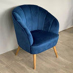 BroDeals Arm Chairs, Recliners & Sleeper Chairs Gemma Velvet Armchair - Navy