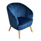 BroDeals Arm Chairs, Recliners & Sleeper Chairs Gemma Velvet Armchair - Navy