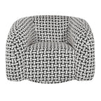 BroDeals Arm Chairs, Recliners & Sleeper Chairs Houndstooth Swivel Armchair - Black & White