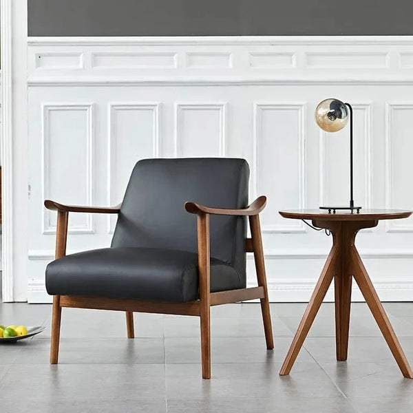 BroDeals Arm Chairs, Recliners & Sleeper Chairs Mid-Century Armchair Black