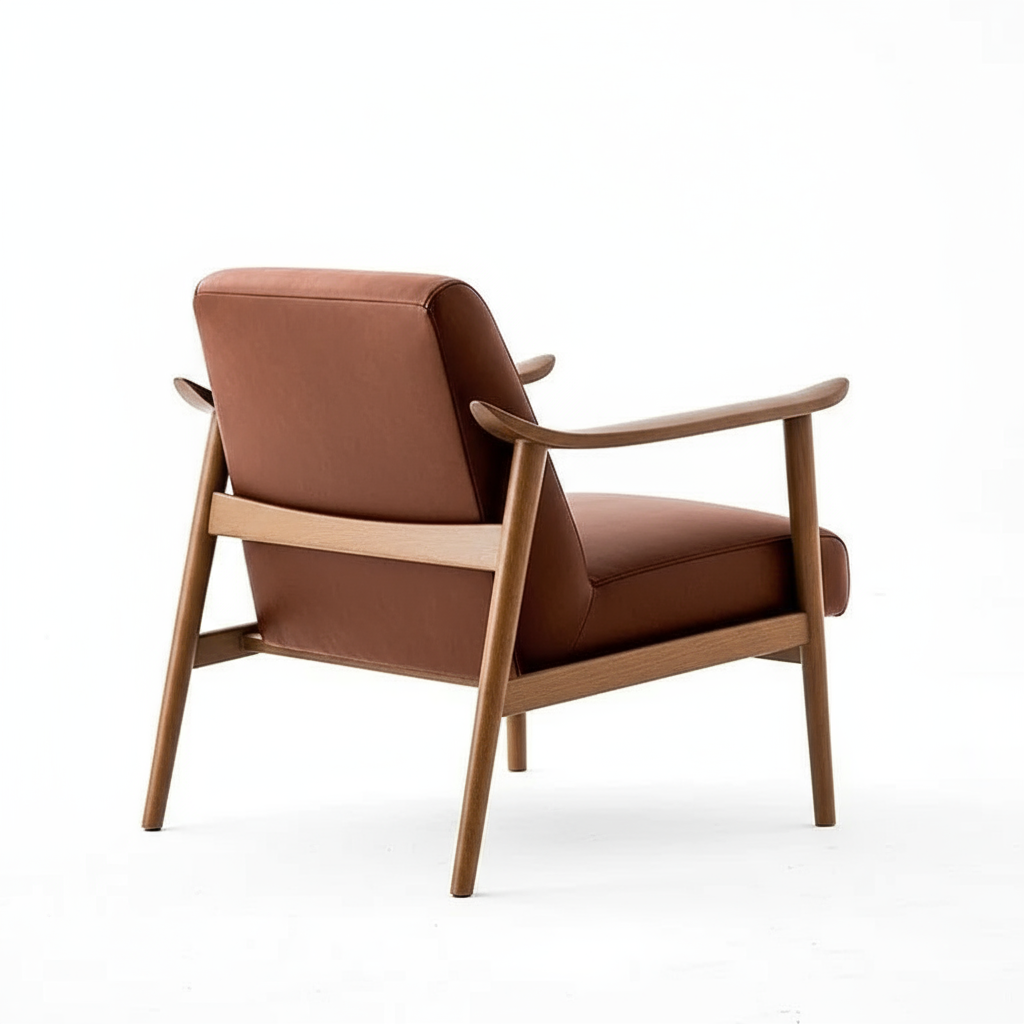 Mid-Century Armchair Saddle